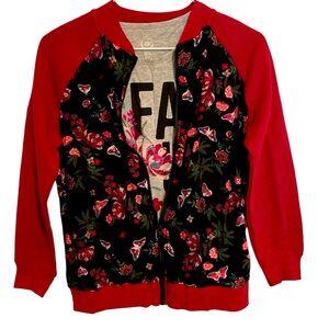 ✔️Girls 2 Piece Bomber Jacket and Tee- size 10-12